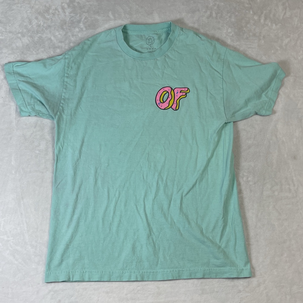 Odd Future Donut Logo Men's Teal T-Shirt Size L OFWGKTA Tyler The Creator